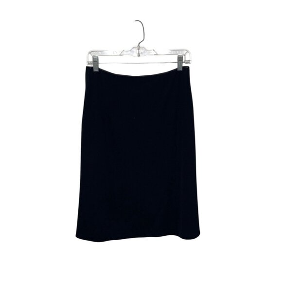 Vtg Y2k Banana Republic Women's Black Lined A-Line Skirt Size 6 Wool Blend - Picture 7 of 7